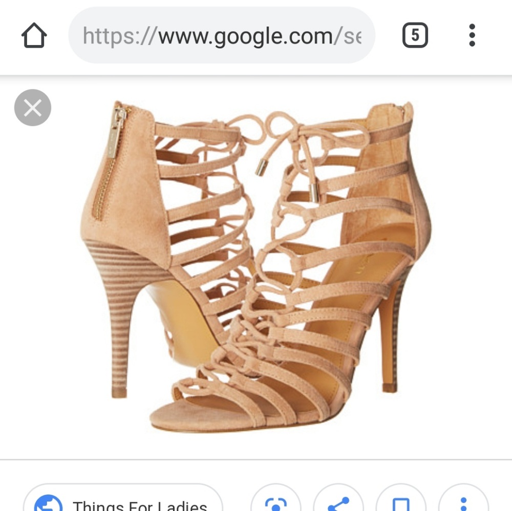Coach Salvadora suede lace-up heels